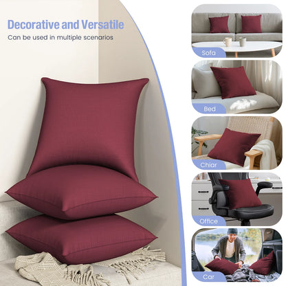 Square Soft Pillow Inserts, Set of 2 18" X 18" Square Pillow Inserts for Decorative Pillow Covers for Bed Couch Living Room & Bedroom, Holiday Decoration