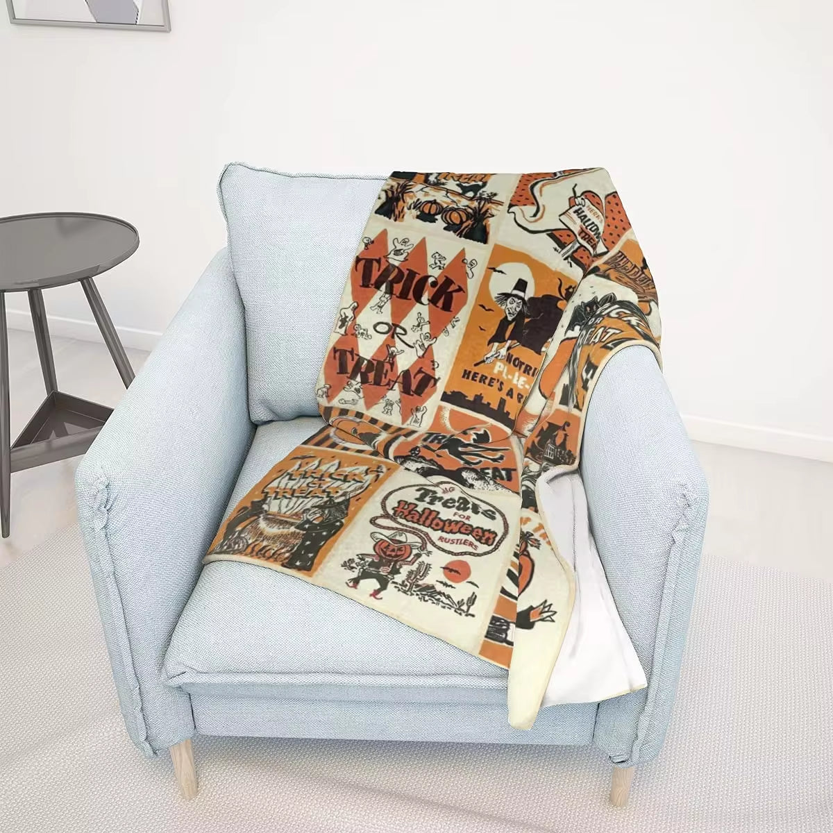 RETRO Halloween Ghost Witch Halloween Decorations Blankets, Throw Blanket for Couch Soft Halloween Party Blankets