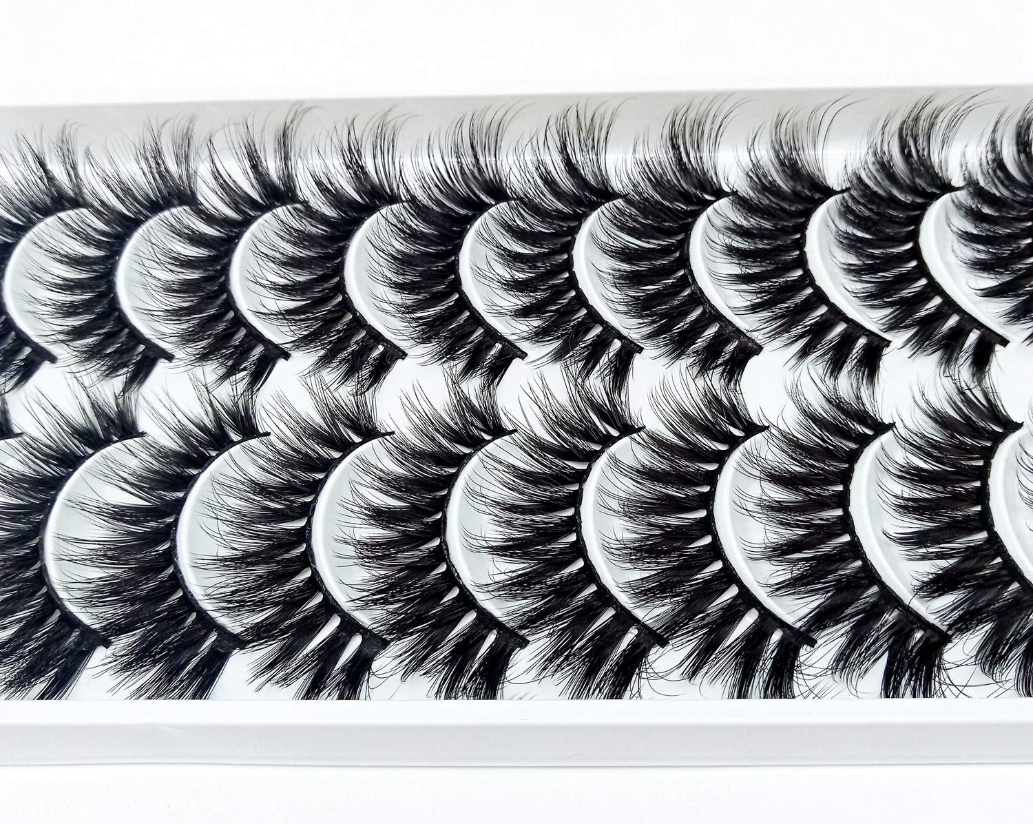10 Pairs Natural False Eyelashes Fake Lashes Long Makeup 3D Mink Lashes Extension Eyelash Mink Eyelashes for Beauty (3D115)