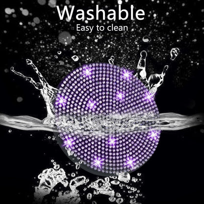 2Pcs Bling Car Cup Holder, Coaster, 2.75 Inch Anti-Slip Shockproof Universal Car Coasters Insert Bling Crystal Rhinestone Automotive Interior Accessories for Women (2 Pcs, Purple Violet)