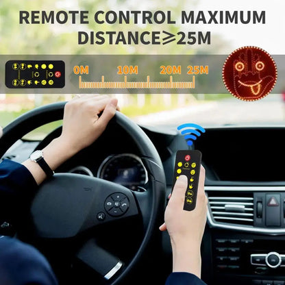 Emoji Face - Middle Finger Light Gesture LED Light Hand LED Car Finger up Back Window Funny Sticker Car LED Hand for Car