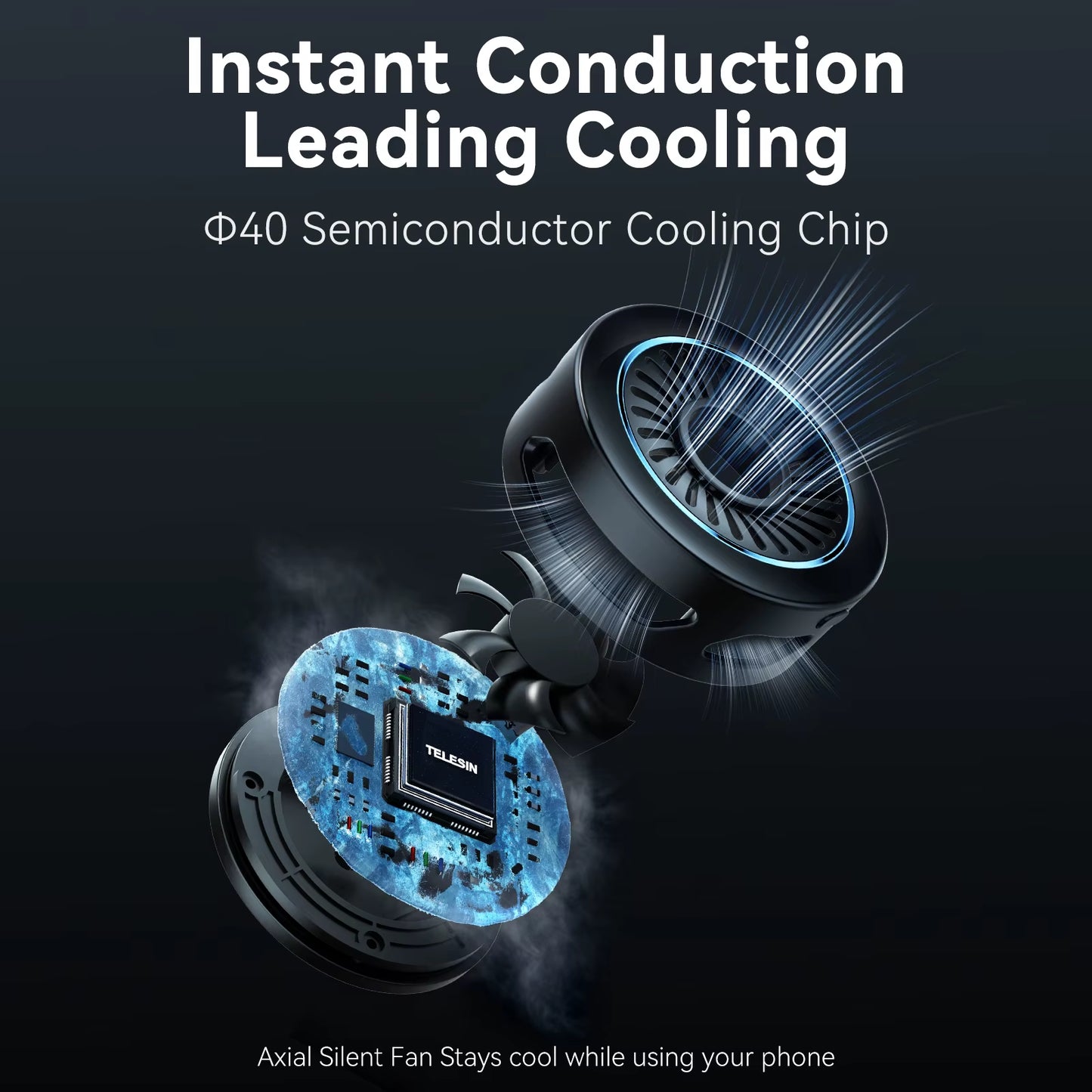 Magnetic Mobile Phone Radiator Cooler Cooling Fan Heat Sink for Cellphones Tablets Cooler for Live Streaming Gamming