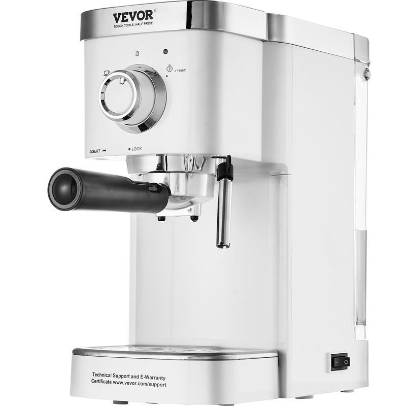 Espresso Coffee Machine, 15Bar Semi-Automatic Espresso Maker with Milk Frother Steam Wand, Professional Cappuccino Latte Machine with High-Power Boiler & Removable Water Tank, NTC Control System