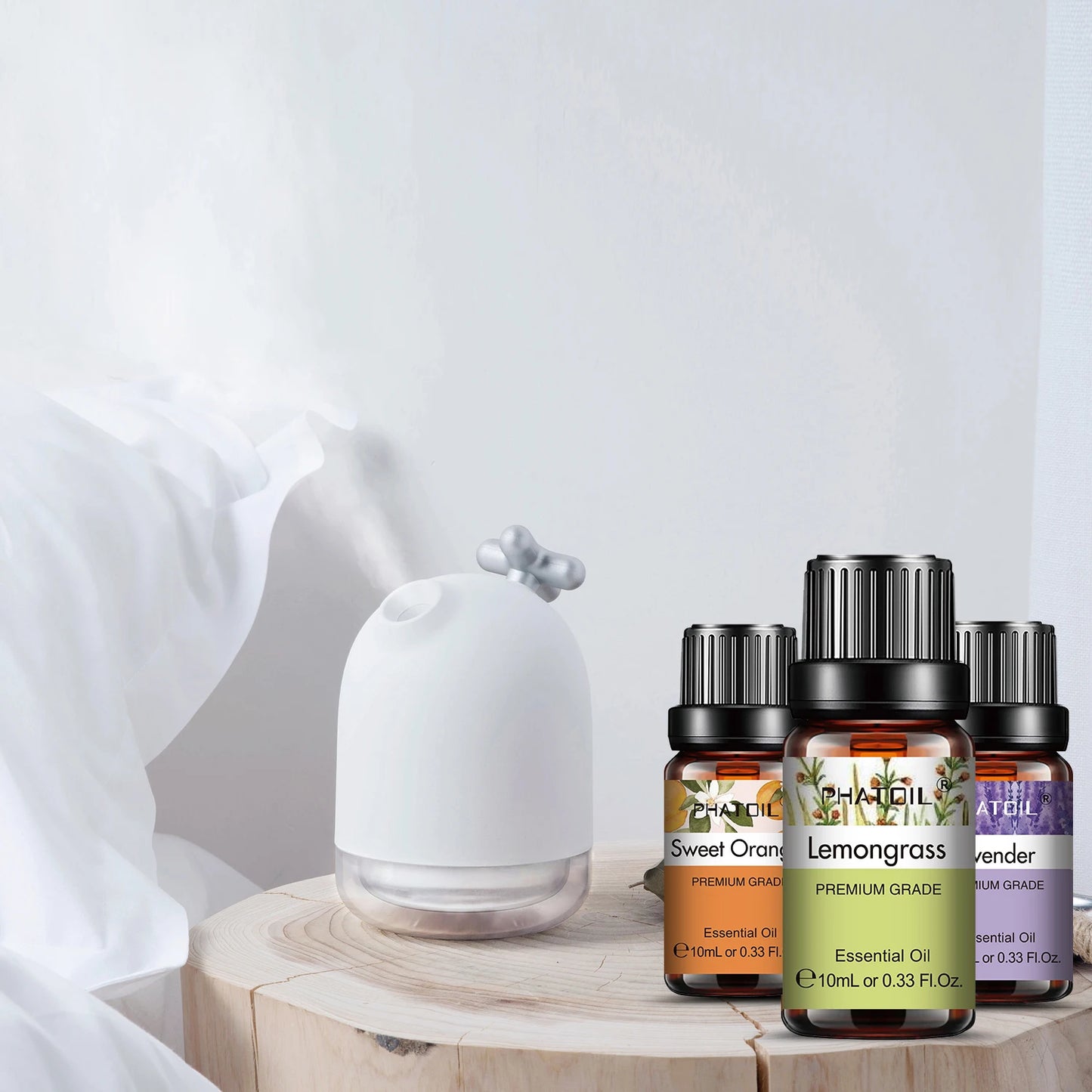 6Pcs Essential Oils Set for Diffuser Candle Making -10ML Lavender Eucalyptus Peppermint Tea Tree Sweet Orange Lemongrass