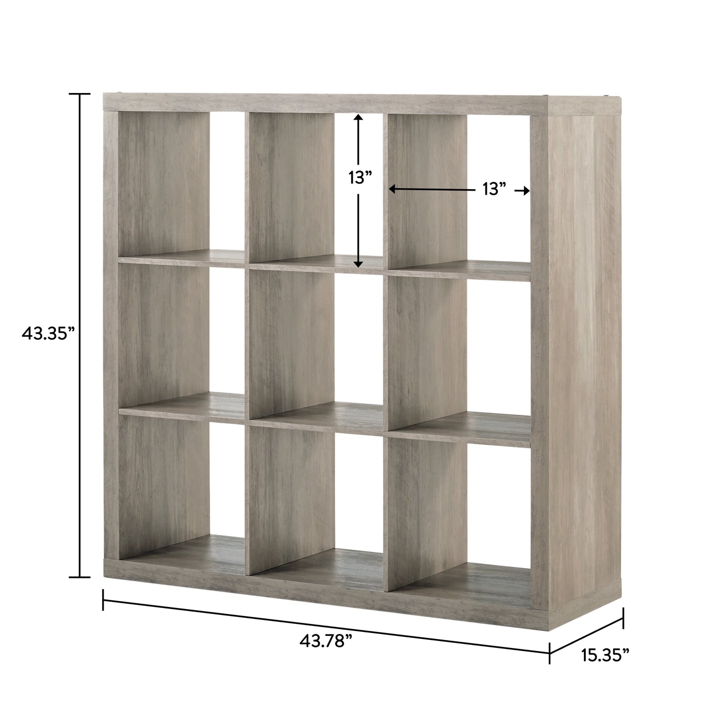 9 Cube Storage Organizer, Rustic Gray