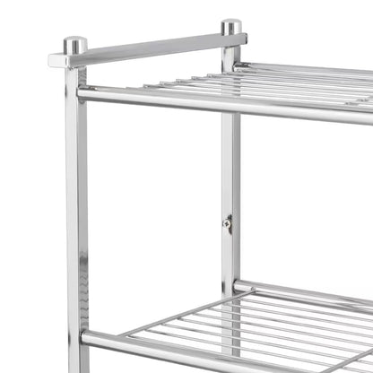 2-Tier Wall Mounted Shelf with 2 Towel Bars in Chrome 17.62 In. 
