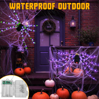 2 Giant LED 5Ft Spiders!  Light up Spider, Halloween Decorations Outdoor, 2 Pack Scary Large Halloween Spider Decor for Home Party Favor Yard Decor