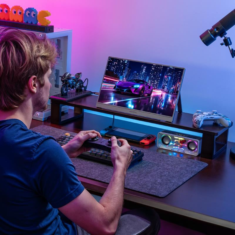 16.1" 2.5K 180Hz Portable Gaming Monitor 106% Srgb 2560X1600 QHD 1080P Ultra Slim External Second Screen for Laptop PC PS5 Mac Xbox with Built-In Kickstand & Dual Speakers