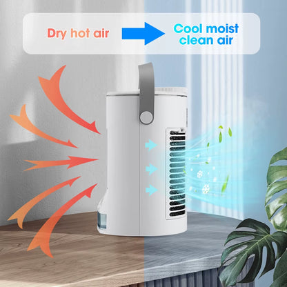 Mini Air Conditioner Air Cooler Fan Portable Water Cooling Fan Mobile Air Conditioning Fan for Room Office Cars