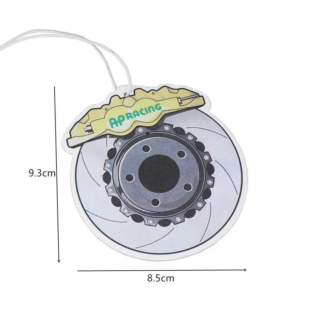 Car Air Freshener Hanging Rearview Mirror Perfume Flavoring Turbo Brake Disc Shock Absorber Solid Paper Diffuser Accessories