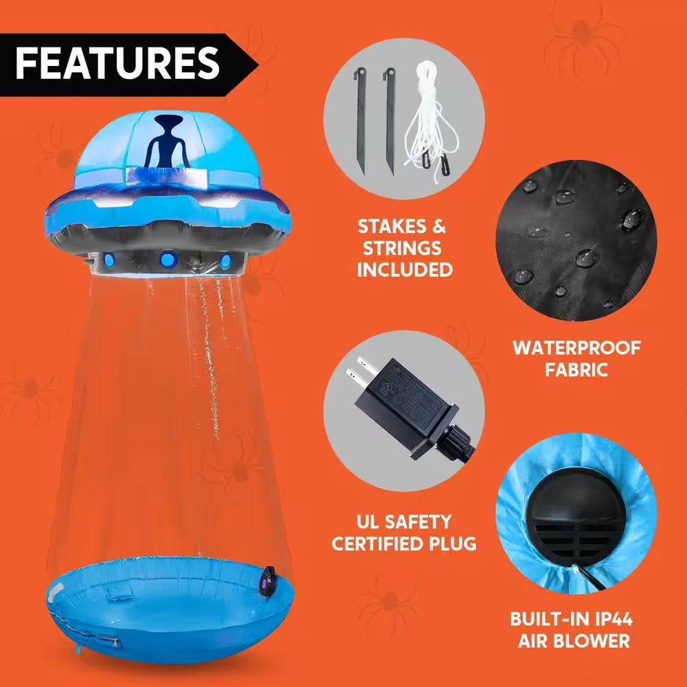 6 Ft. LED Halloween UFO Inflatable