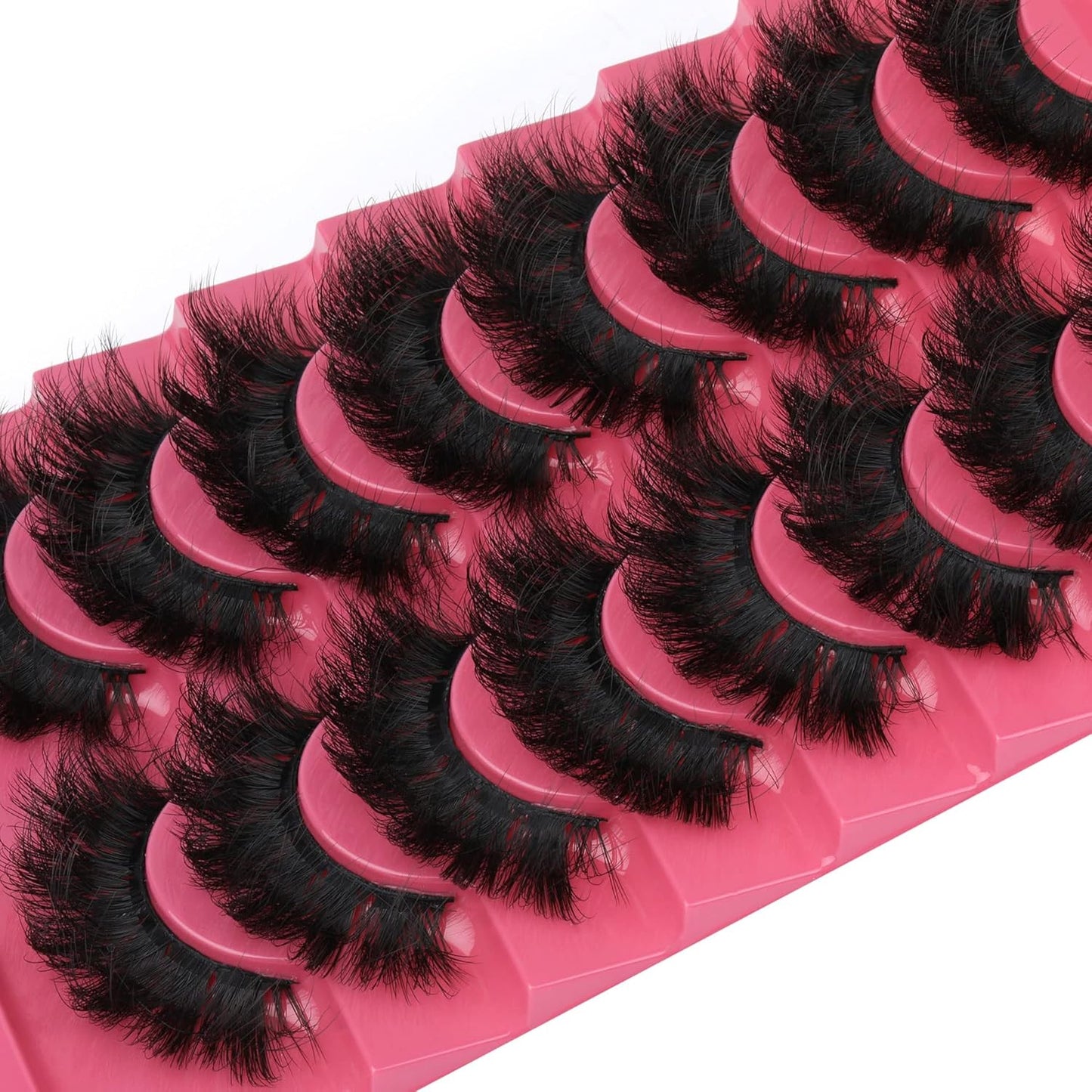 Eyelashes Mink Lashes Dramatic Full Volume False Eyelashes 6D Faux Mink Eye Lash 18Mm Long Lashes Pack 8 Pairs by