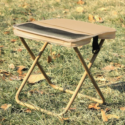 Portable Outdoor Folding Chair with Shoulder Strap 1.5Lbs Ultra Light Max Load Capacity 265Lbs Two Side Pockets Velcro Storage for Queuing Fishing Hiking Tours BBQ Parties Elderly Camping Equipment Supplies