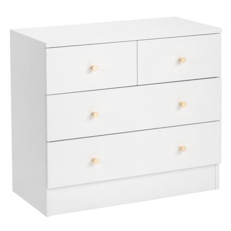 Pink/White/Brown/Grey - 5 Drawer Dresser for Bedroom, Modern Wood Dresser Chest of Drawers, Bedroom Dressers for Girls, Anti-Tipping Device, Rose Gold Metal Handle, Living Room, Entryway, Hallway, Office