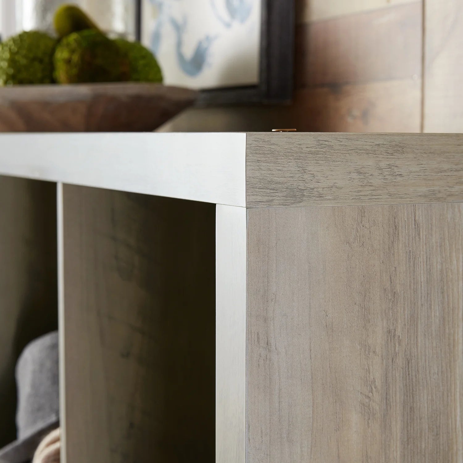 16 Cube Storage Organizer, Rustic Gray