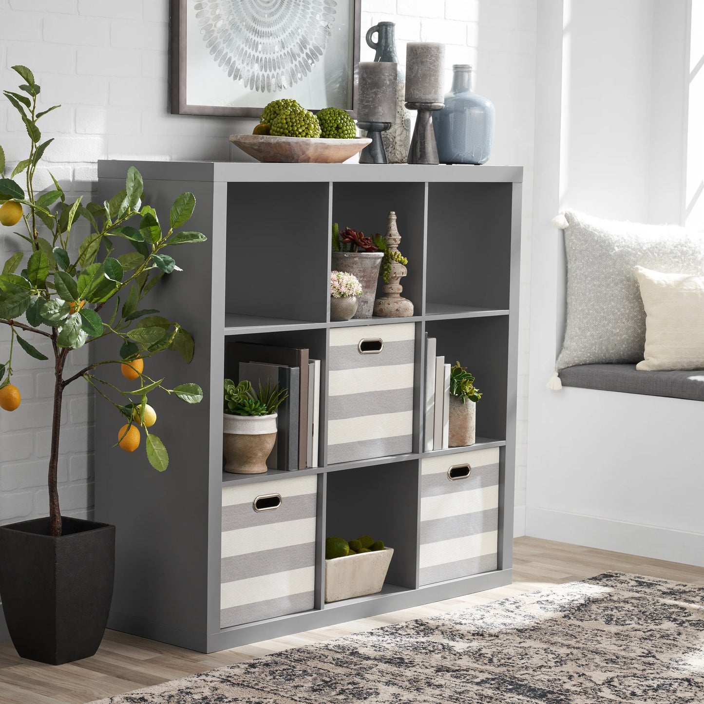 9-Cube Storage Organizer, Gray