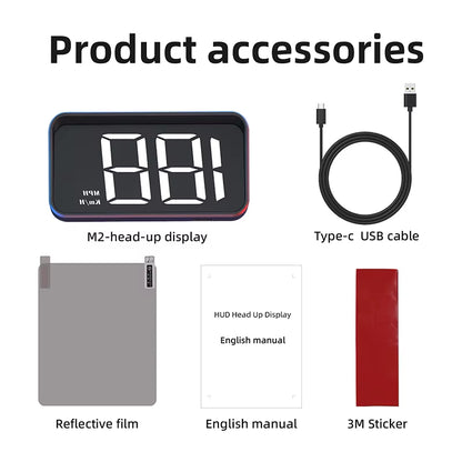Windshield Display Car Speedometer HUD Head up Display Digital Speed Mete GPS Compass Multifunctional Automatic Car Windshield Projector New