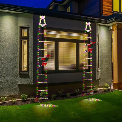 Christmas Santa Climbing Stairs Light, 8 Flashing Modes, Outdoor Indoor Holiday Party Decoration, Festive Christmas Decor, Party Decoration Supplies