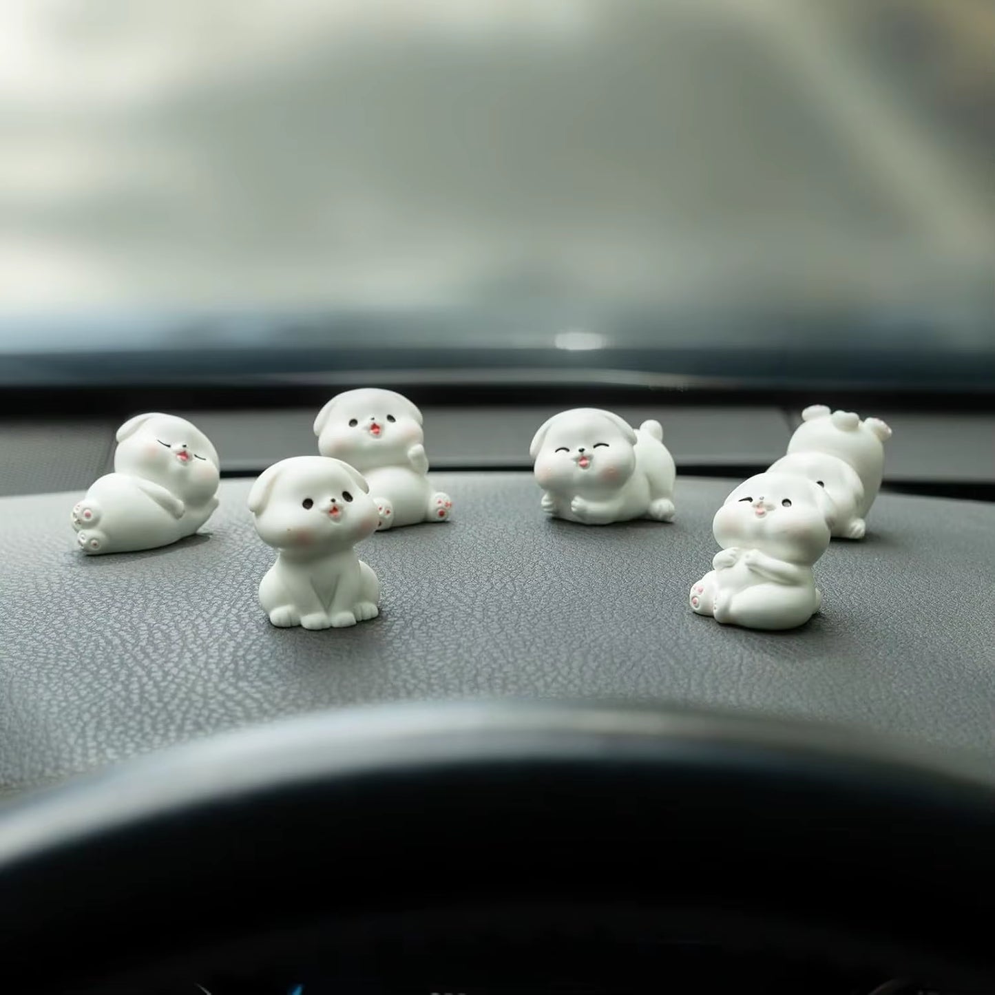 Cute Mini Animal Accessories  Car Dashboard Fun Animal Car Rear View Mirror Decor Interior Ornaments Fairy Garden Home Car Gifts