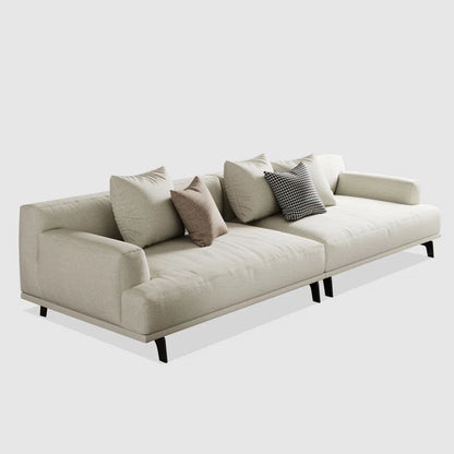 Reve Four-Seater Cotton and Linen Sofa with Pillows