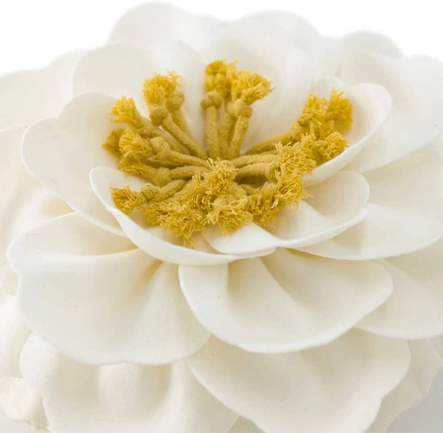 3D round Flower Pillow Cover with Insert Decorative Throw Pillows Small Circular Soft Suede Pillows for Bedroom,Living Room and Hotel in Beige 14Inch