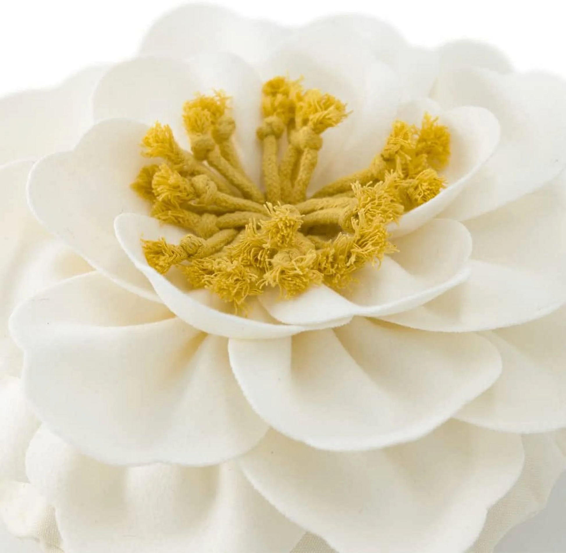 3D round Flower Pillow Cover with Insert Decorative Throw Pillows Small Circular Soft Suede Pillows for Bedroom,Living Room and Hotel in Beige 14Inch