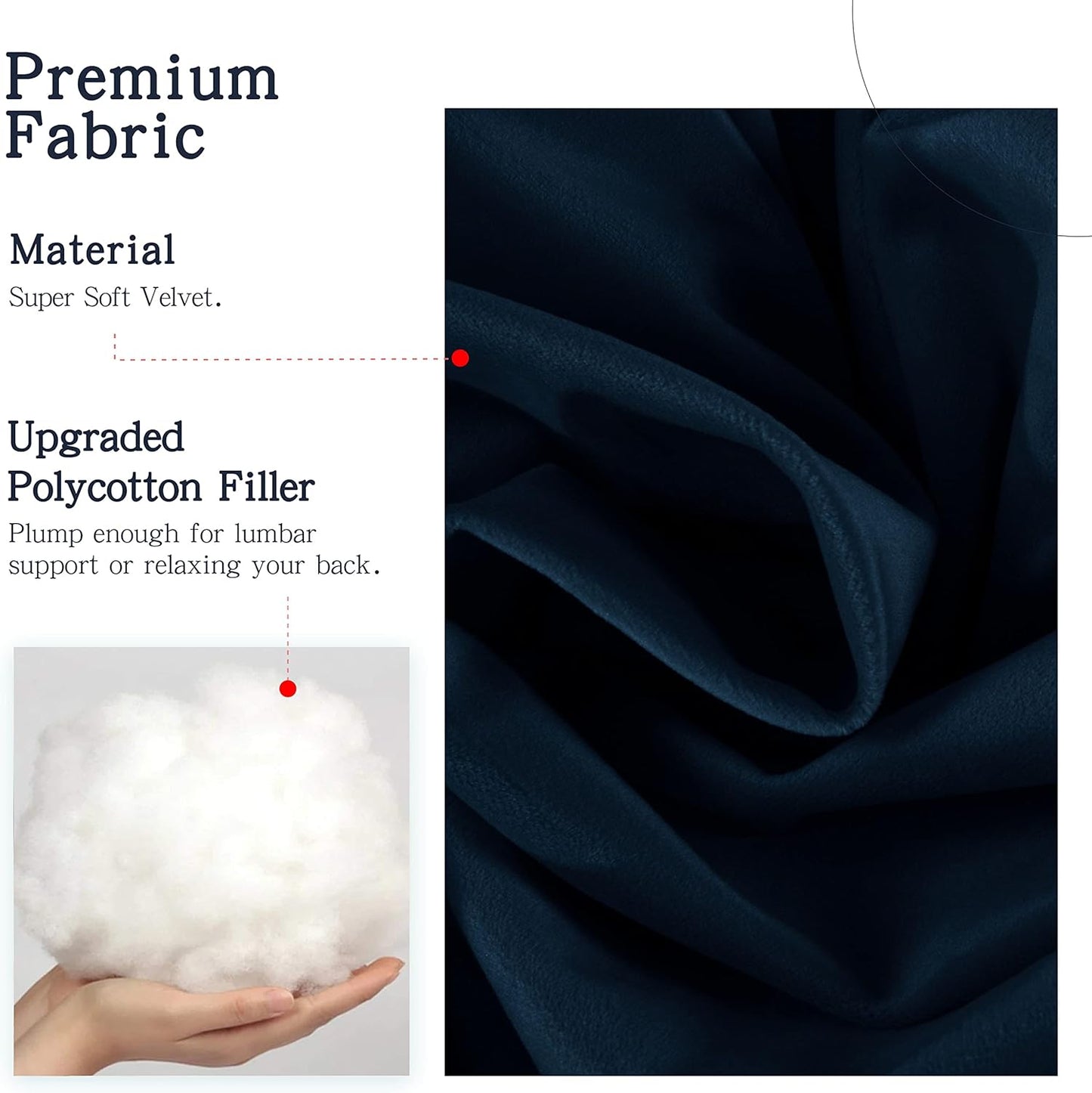 Large Headboard Pillow Wedge Bed Rest Reading Pillow Daybed Pillows Triangular Headboard Wedge Pillows Bolster Gap Filler Triangle Back Cushion Long Wedge Pillow, Velvet Deep Blue Twin