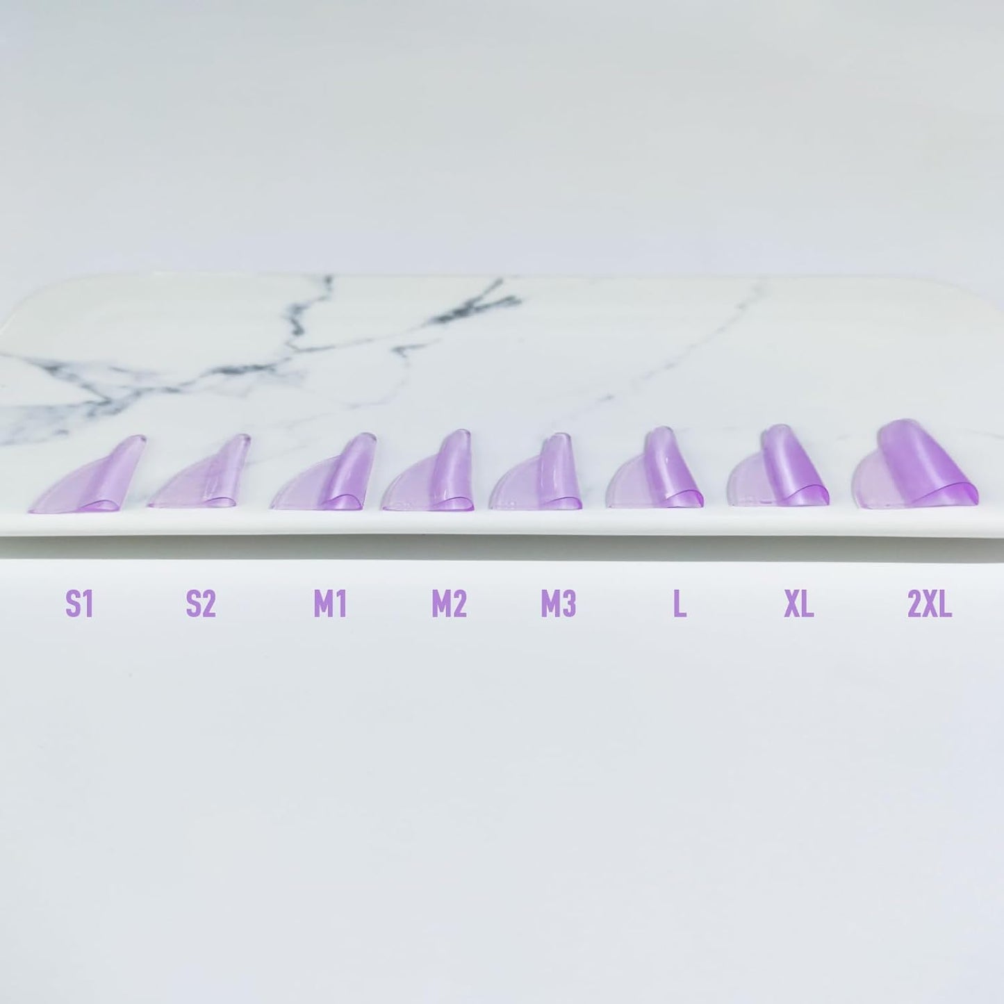 Lash Lift Pads, 16Pcs Reusable Soft Eyelash Perm Curler for Lash Lift Kit Self-Adhesive Ancillary Eyelash Curl Glue Free in Contact with Eyelids (Purple)