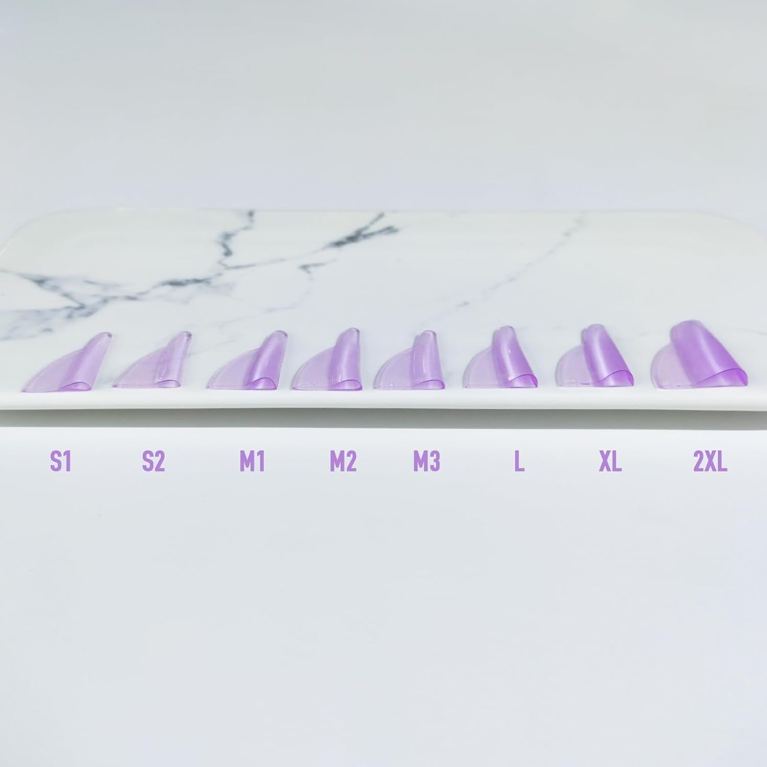 Lash Lift Pads, 16Pcs Reusable Soft Eyelash Perm Curler for Lash Lift Kit Self-Adhesive Ancillary Eyelash Curl Glue Free in Contact with Eyelids (Purple)