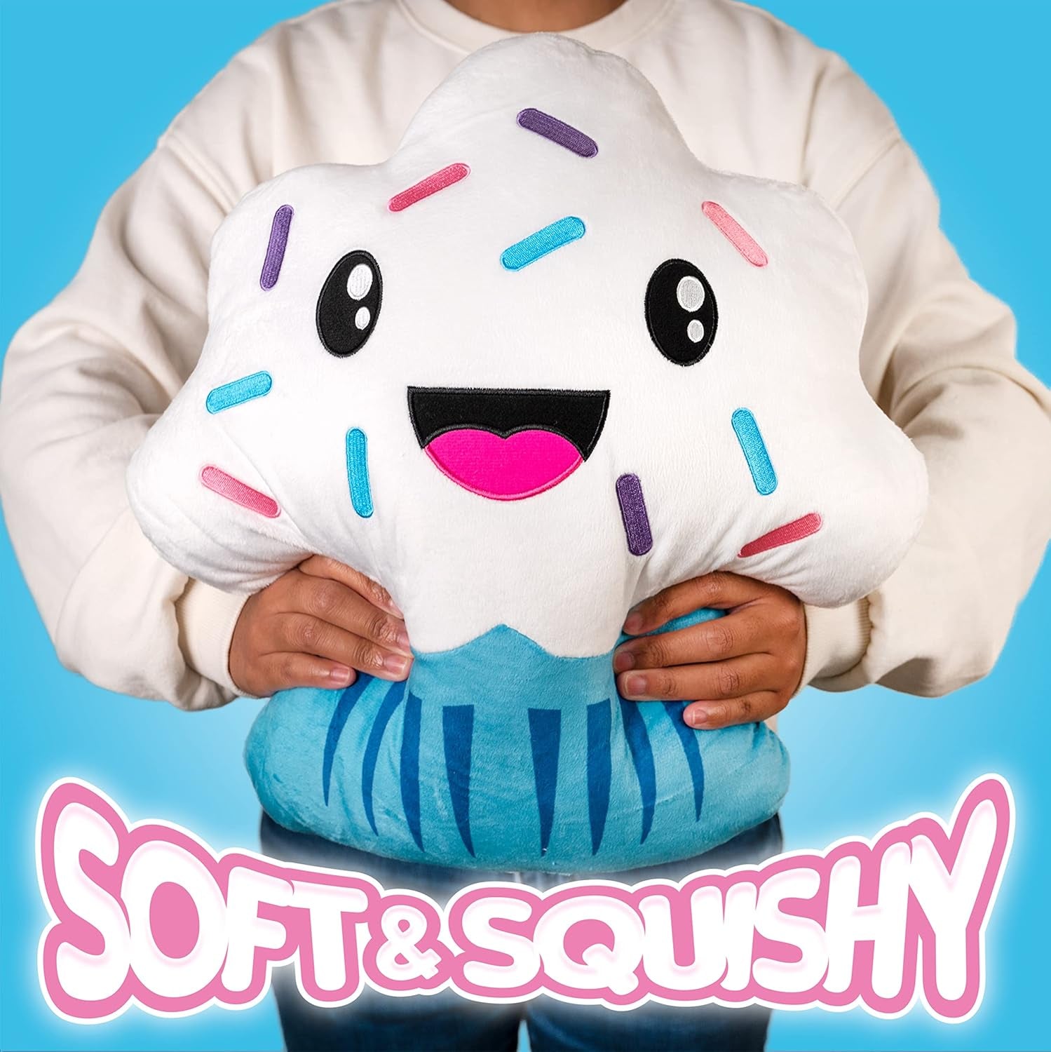 Smillows - Gourmet Scented Stuffed Plush Pillows (Cupcake) - Accent, Throw, Decorative, Fun Pillows - Kids Room Decor, Gift for Kids