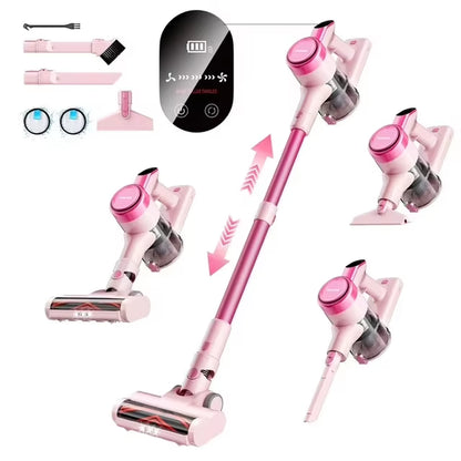 Cordless Vacuum Cleaner, 23Kpa 48Mins Powerful Suction Vacuum LED Display,Lightweight Stick for Hardfloor/Carpet/Pet Hair 