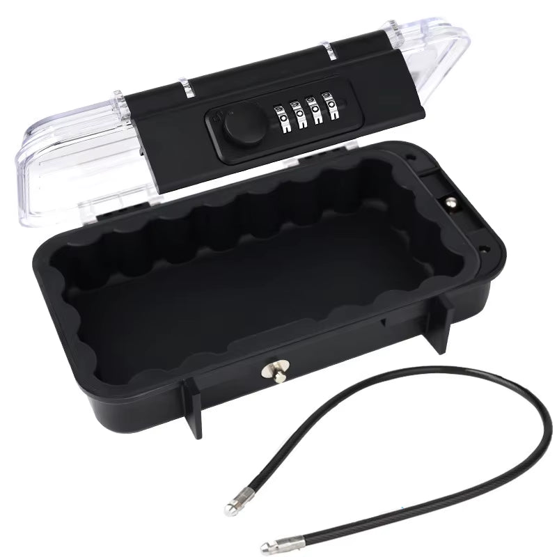 Travel Safe Lock Box Portable Safe for Gym Anti-Theft Beach Safe Box Waterproof Small Combination Lock Box with Removable Chain