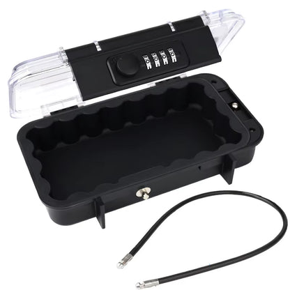 Travel Safe Lock Box Portable Safe for Gym Anti-Theft Beach Safe Box Waterproof Small Combination Lock Box with Removable Chain