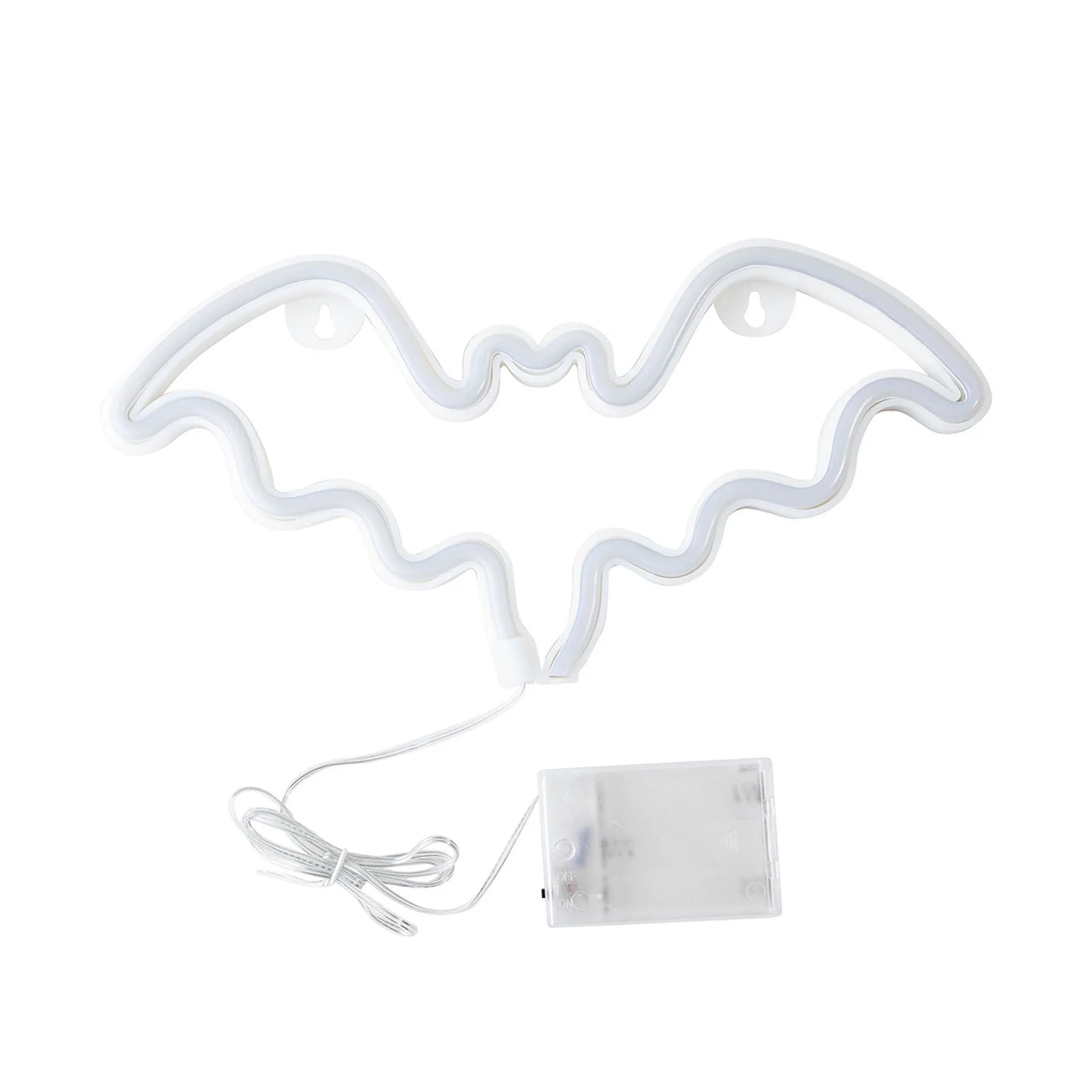 Neon Bat Shaped Wall Hanging Lamp Halloween Bedroom Home Party Bar Decoration Halloween Decorations