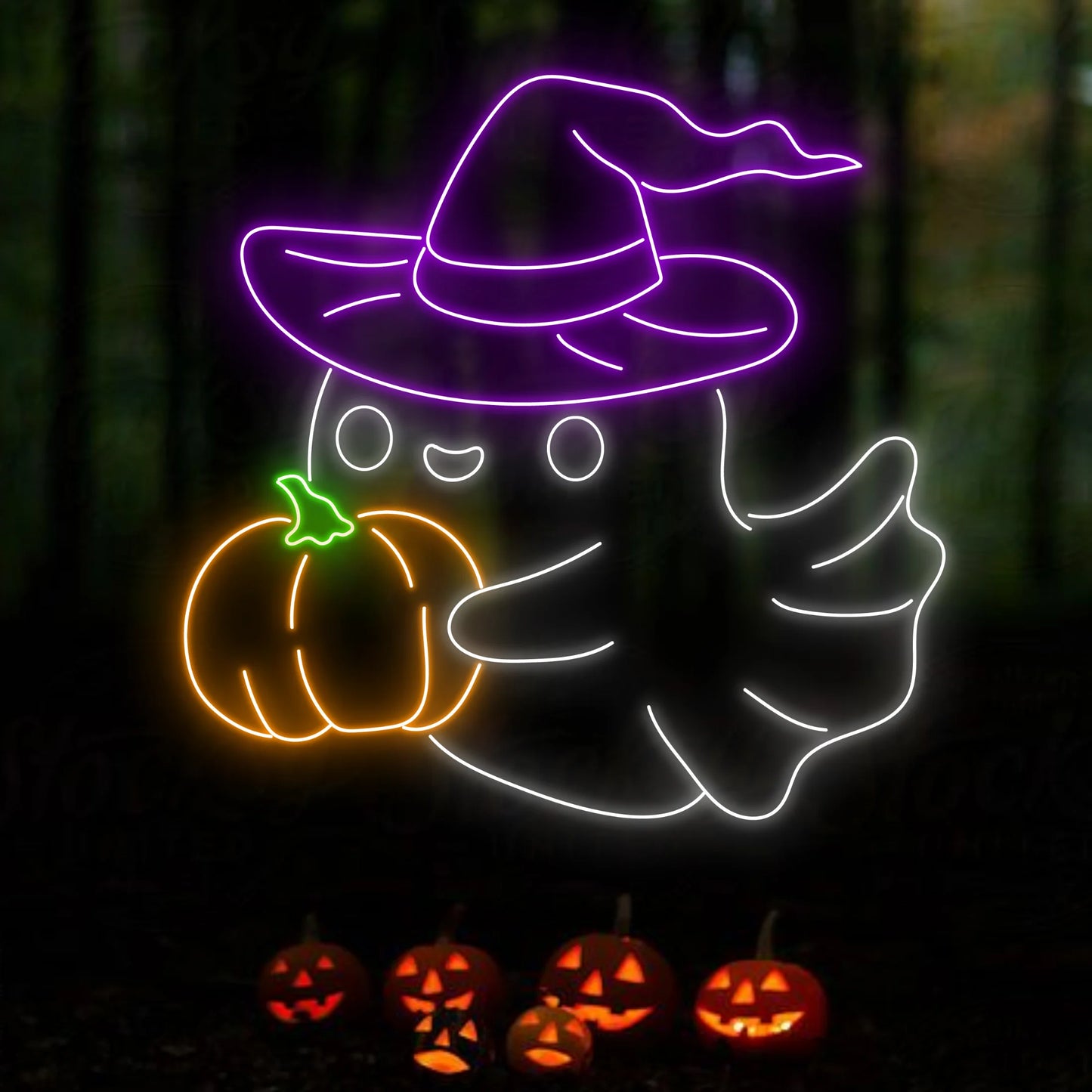 Ghost Halloween Led Signs, Halloween Neon Lights Decor