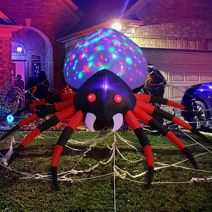 8.5 FT Halloween Spider Inflatable, Halloween Inflatable Giant Blow up Spider with Built-In Lights, Outdoor Inflatable Halloween Decorations Halloween Blowup for Holiday/Party/Yard
