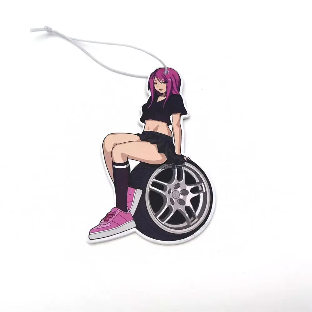 Car Air Freshener Perfume JDM Decoration Rearview Mirror Pendant Hanging Ornament JK Anime Girls Sex Lady for Auto Accessories