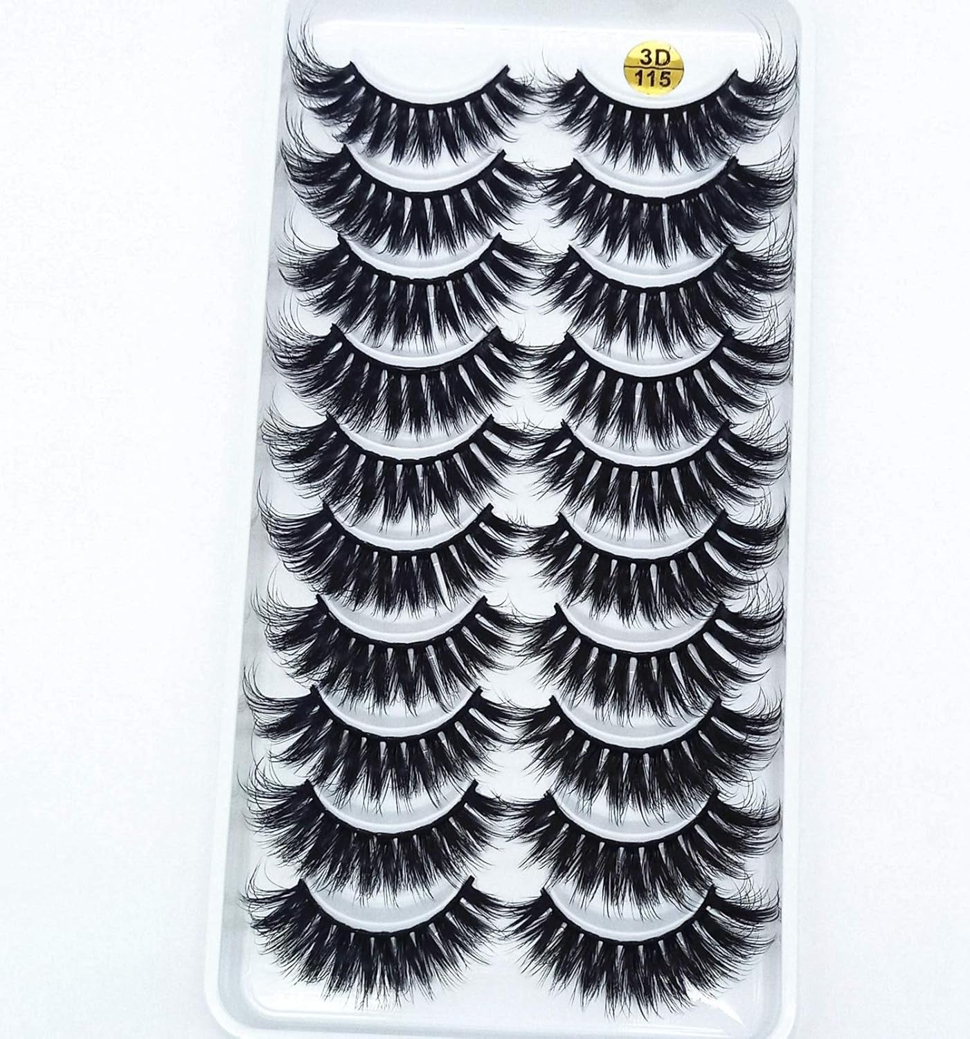 10 Pairs Natural False Eyelashes Fake Lashes Long Makeup 3D Mink Lashes Extension Eyelash Mink Eyelashes for Beauty (3D115)