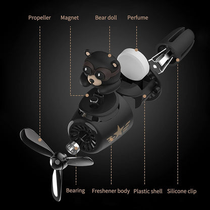 Bear Pilot Car Air Fresheners Automotive Air Outlet Creative Car Perfume Fragrance