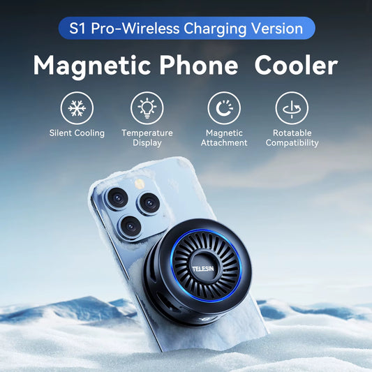 Magnetic Mobile Phone Radiator Cooler Cooling Fan Heat Sink for Cellphones Tablets Cooler for Live Streaming Gamming