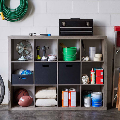 12 Cube Storage Organizer, Rustic Gray
