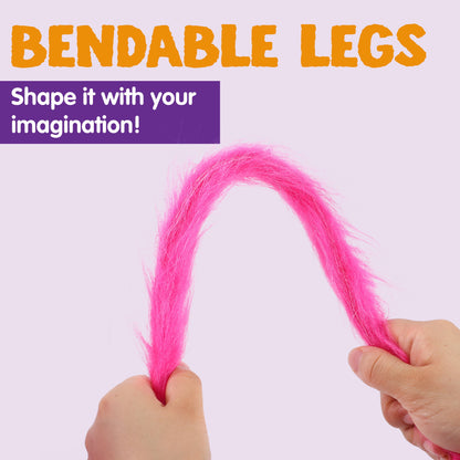 5 Ft Giant Neon Pink Spider Halloween Decorations, Scary Spider Halloween indoor/Outdoor Party Decorations Props Halloween Yard Decorations, 