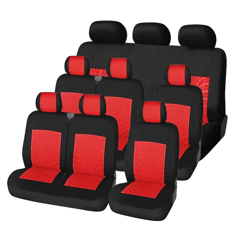 Bus/Van Seat Covers - 9 Seats! High Quality Dirt Resistant Car Seat Protectors Multiple Colors