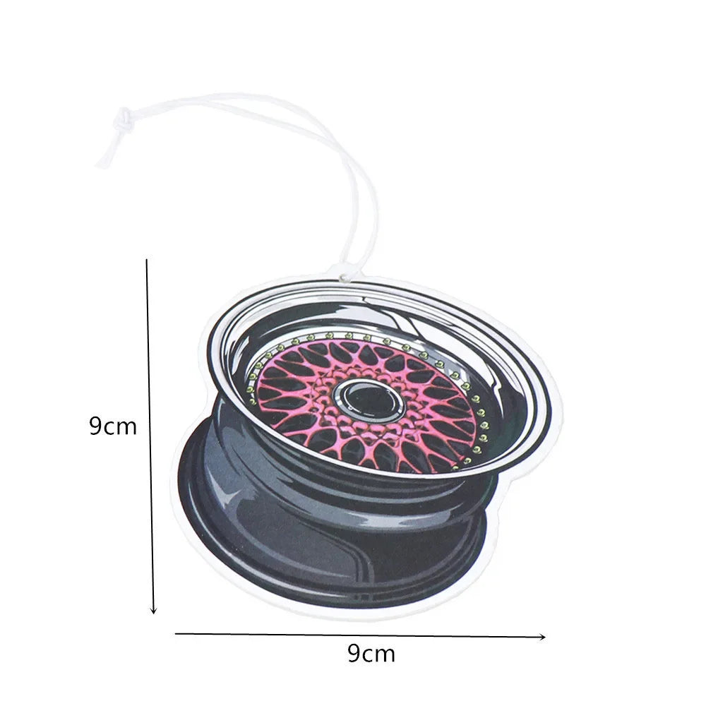 Car Air Freshener Hanging Rearview Mirror Perfume Flavoring Turbo Brake Disc Shock Absorber Solid Paper Diffuser Accessories