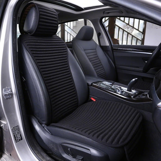 Car Seat Covers, Cloth Cars Seat Covers, Universal Fabric Car Seat Covers, Front Seats Only Air Bag Compatible, Cooling Car Seat Protector, Buckwheat Hull Breathable Comfortable Ventilated, Black