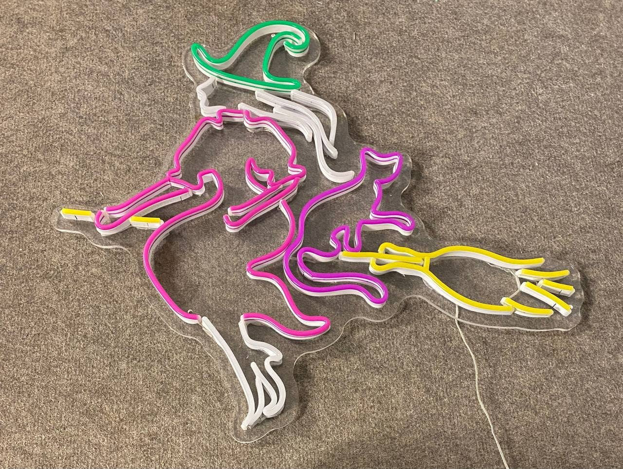 Witch Magical Neon Sign, Halloween Decor, Halloween Light Decor