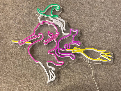 Witch Magical Neon Sign, Halloween Decor, Halloween Light Decor