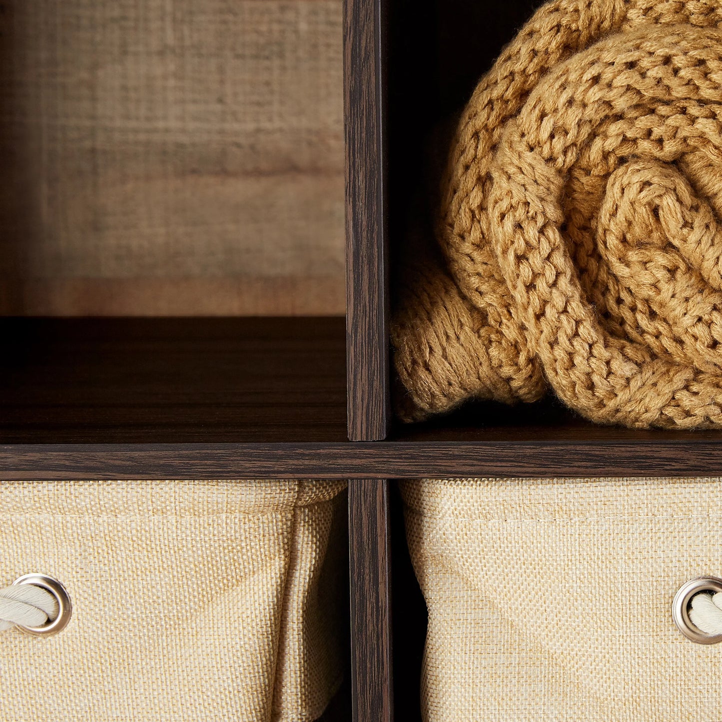 16 Cube Storage Organizer, Tobacco Oak
