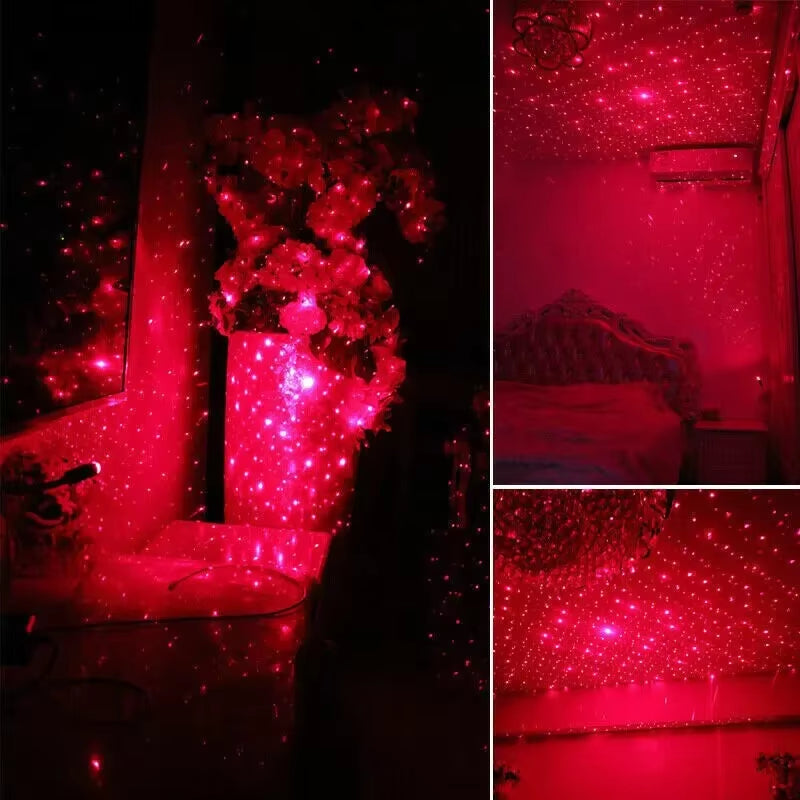 Mini LED Car Roof Star Night Light Projector Atmosphere Galaxy Light USB Decoration Car Accessories Decor Interior