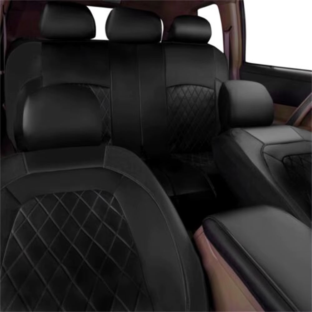 Car Seat Cover PU Leather Full Set Full Surrounded Seat Protector Cover Universal Waterproof Seat Cover Auto Interior